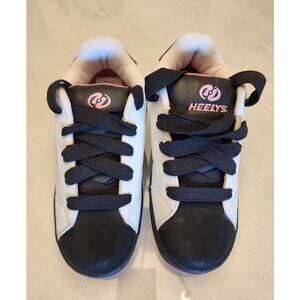 Heelys Girls SZ 6 White Black Pink Skate Shoes Y2K